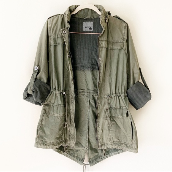 levi's hooded anorak military jacket